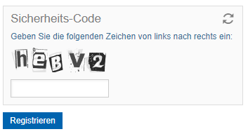 Captcha in Quanos SIS.one